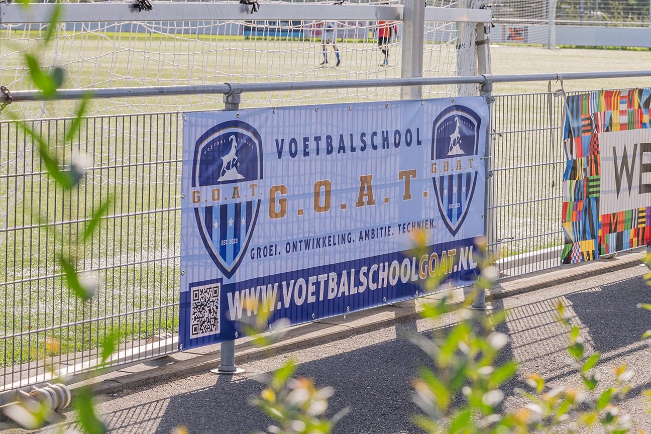 G.O.A.T. visual identity on location